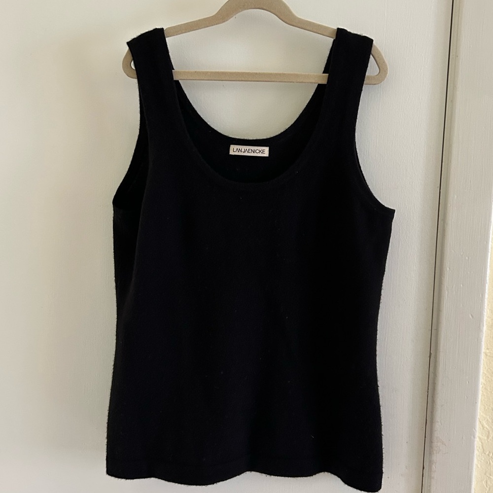 Lan Jaenicke Cashmere Tank Top Sleeveless Sweater - Picture 2 of 5